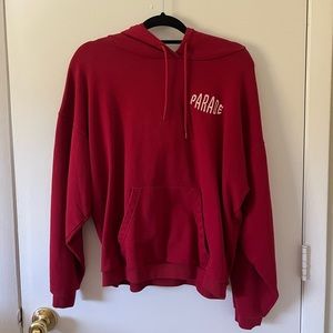 Parade Red Cotton Hoodie